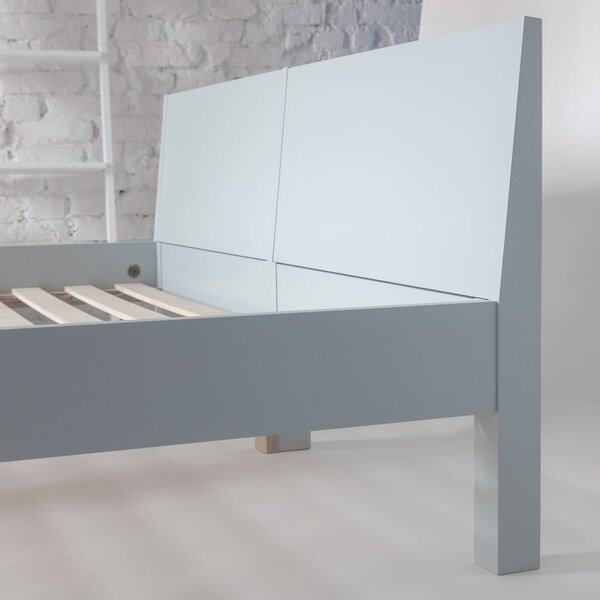 Bijeli bračni krevet od bukovog drveta sa podnicom 160x200 cm Dabi - Ragaba