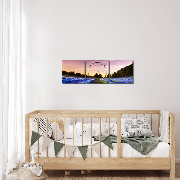 Slika polja u boji (sa satom) (90x30 cm)