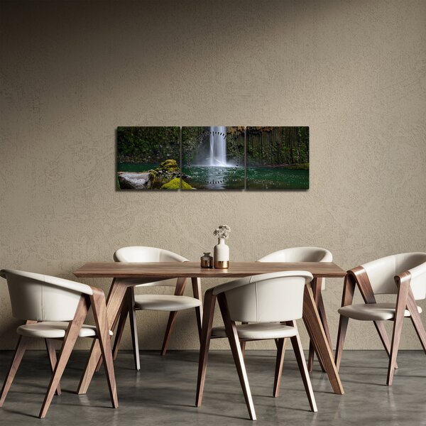 Slika slapova (sa satom) (90x30 cm)