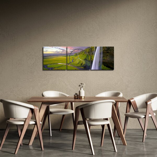 Slika slapova (sa satom) (90x30 cm)