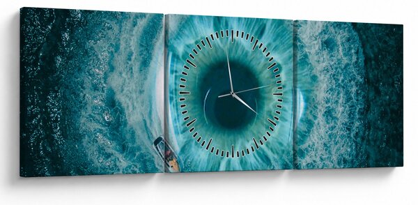 Slika mora s brodom (sa satom) (90x30 cm)
