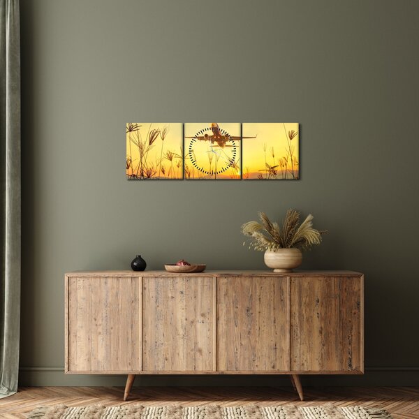 Slika polijetanja aviona (sa satom) (90x30 cm)