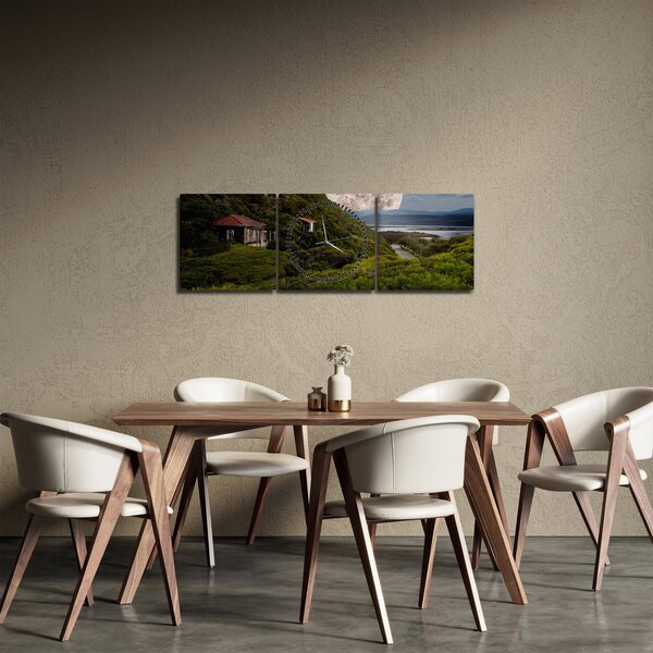 Slika krajolika s mjesecom (sa satom) (90x30 cm)
