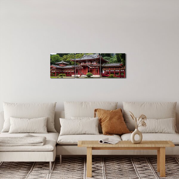 Slika - kineska arhitektura (sa satom) (90x30 cm)