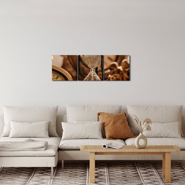 Slika - pješčani sat (sa satom) (90x30 cm)