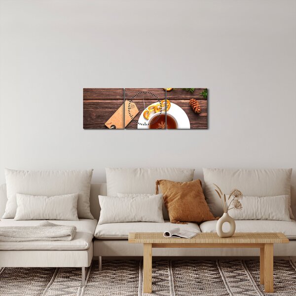 Slika - šalica s ukrasima (sa satom) (90x30 cm)
