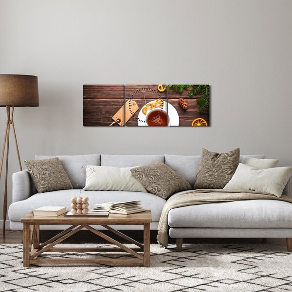 Slika - šalica s ukrasima (sa satom) (90x30 cm)