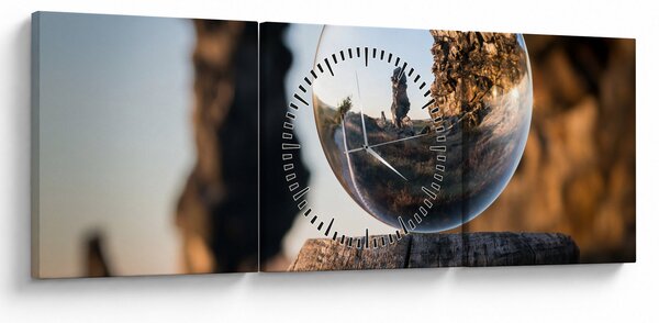 Slika povećala i krajolika (sa satom) (90x30 cm)
