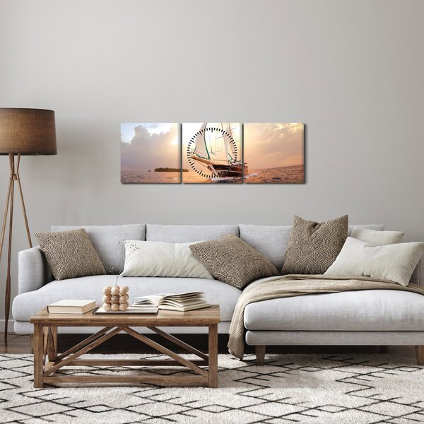 Slika jahte (sa satom) (90x30 cm)