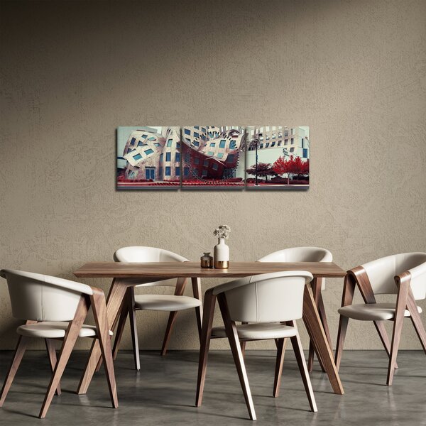 Slika - arhitektonska zgrada (sa satom) (90x30 cm)