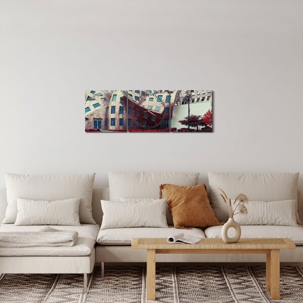 Slika - arhitektonska zgrada (sa satom) (90x30 cm)