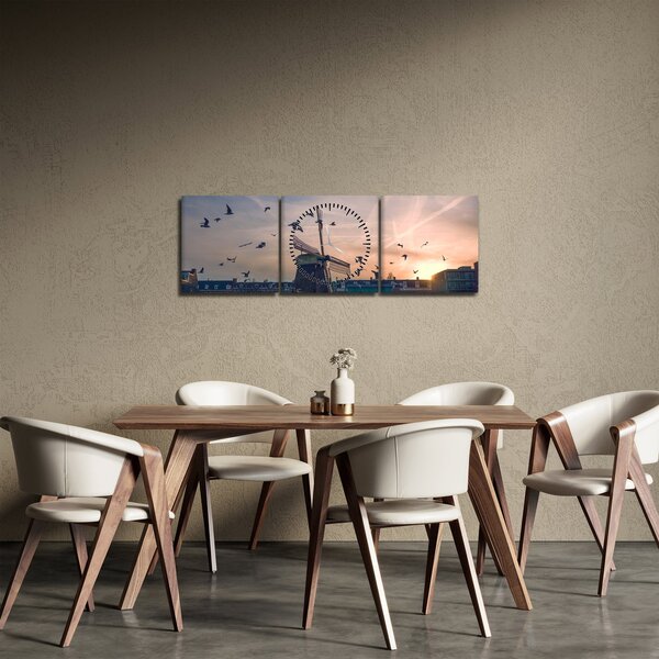 Slika vjetrenjače (sa satom) (90x30 cm)
