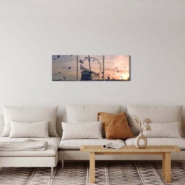 Slika vjetrenjače (sa satom) (90x30 cm)
