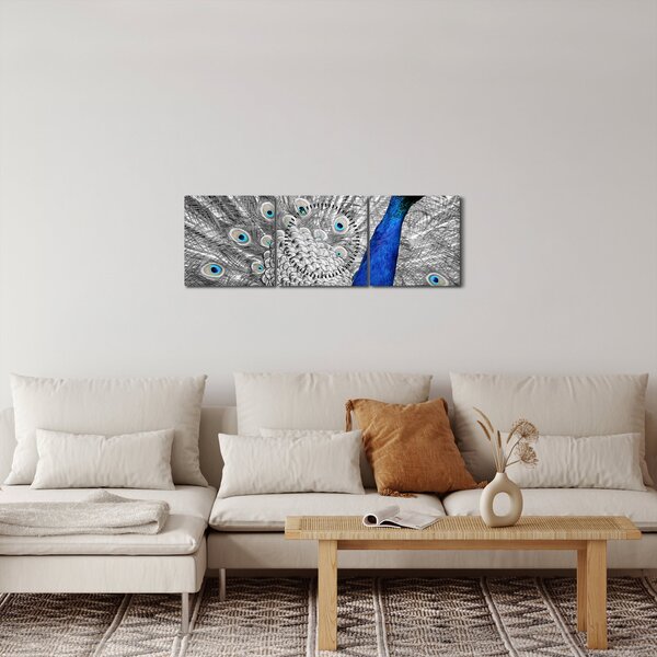 Slika - plavi paun (sa satom) (90x30 cm)