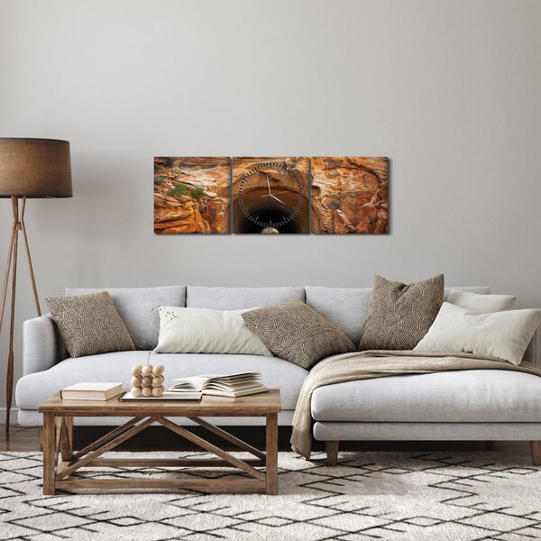 Slika - tunel u stijeni (sa satom) (90x30 cm)
