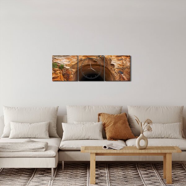 Slika - tunel u stijeni (sa satom) (90x30 cm)