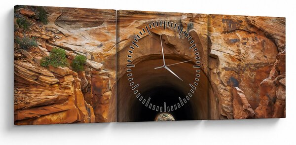 Slika - tunel u stijeni (sa satom) (90x30 cm)