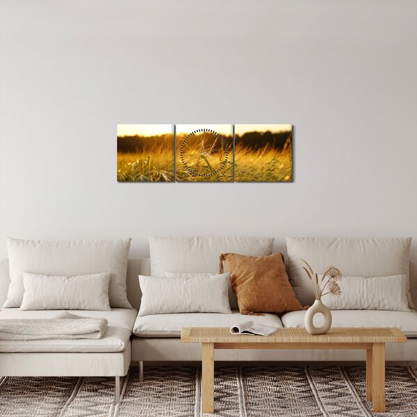 Slika rosne trave (sa satom) (90x30 cm)