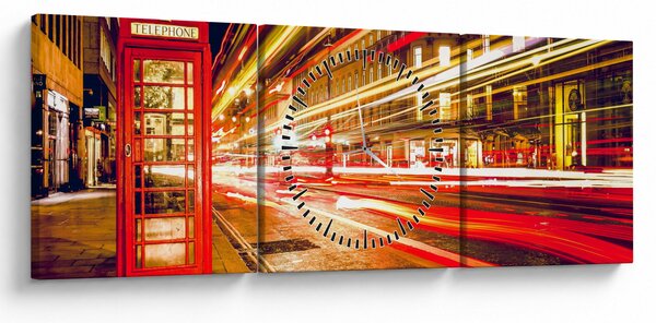 Slika crvene londonske telefonske govornice (sa satom) (90x30 cm)