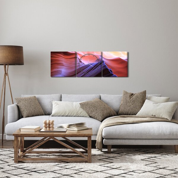 Slika - pijesak u boji (sa satom) (90x30 cm)