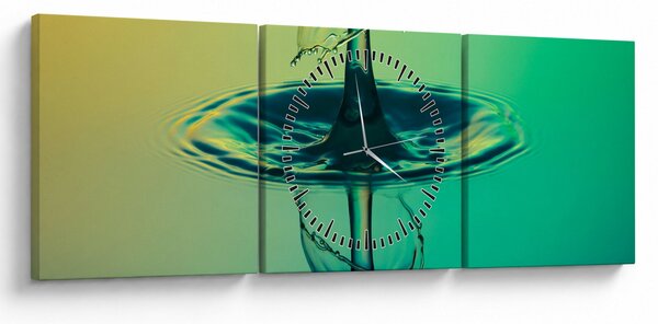 Slika kapljice vode (sa satom) (90x30 cm)