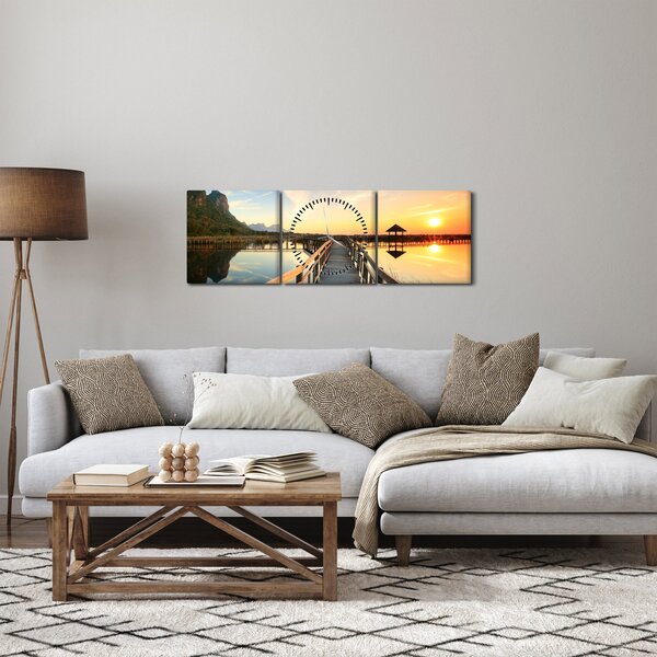 Slika drvenog gata (sa satom) (90x30 cm)