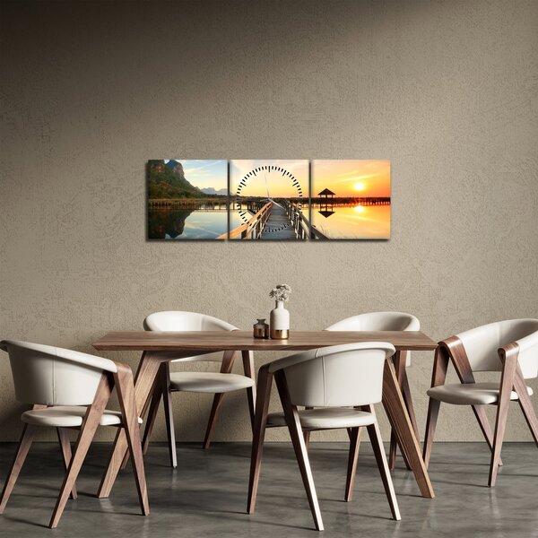 Slika drvenog gata (sa satom) (90x30 cm)