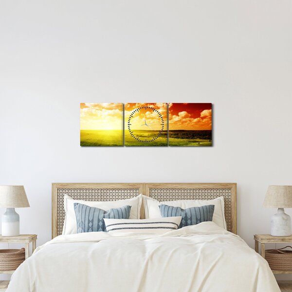 Slika ljetne livade (sa satom) (90x30 cm)