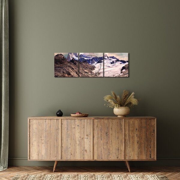 Slika planinskog jezera (sa satom) (90x30 cm)