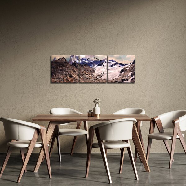 Slika planinskog jezera (sa satom) (90x30 cm)