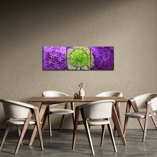 Slika cvijeta (sa satom) (90x30 cm)
