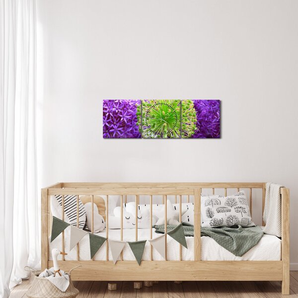 Slika cvijeta (sa satom) (90x30 cm)