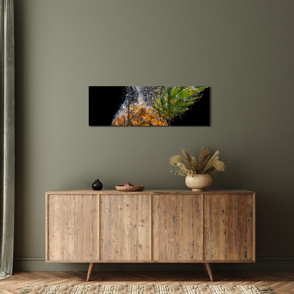 Slika ananasa u vodi (sa satom) (90x30 cm)