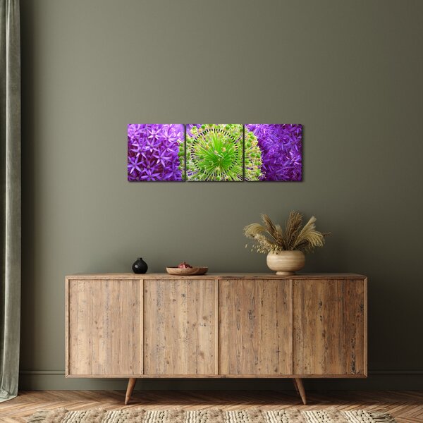 Slika cvijeta (sa satom) (90x30 cm)