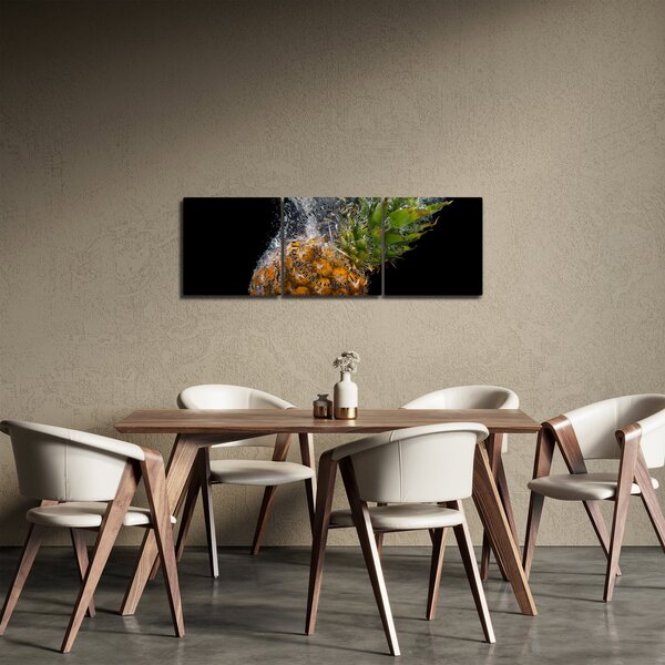 Slika ananasa u vodi (sa satom) (90x30 cm)