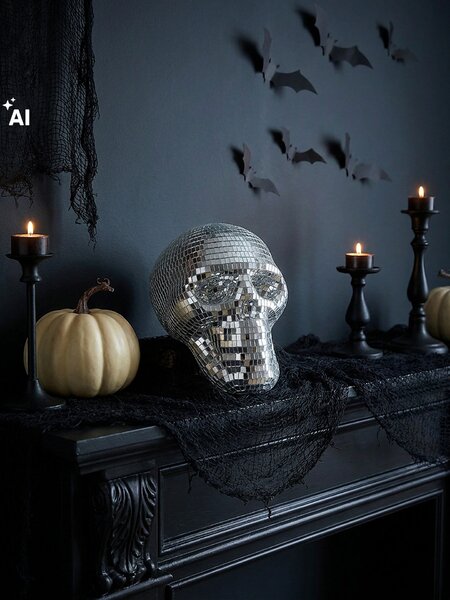 Sinsay - Halloween dekoracija u obliku lubanje sa zrcalnim mozaikom
