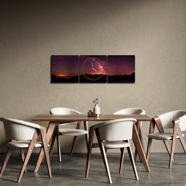 Slika ružičastog mliječnog puta (sa satom) (90x30 cm)