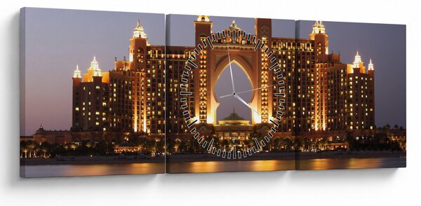 Slika zgrade u Dubaiju (sa satom) (90x30 cm)