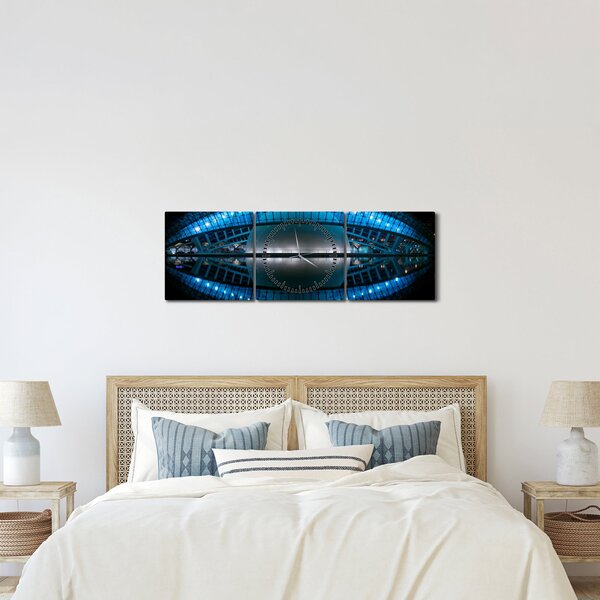 Slika nogometnog stadiona (sa satom) (90x30 cm)