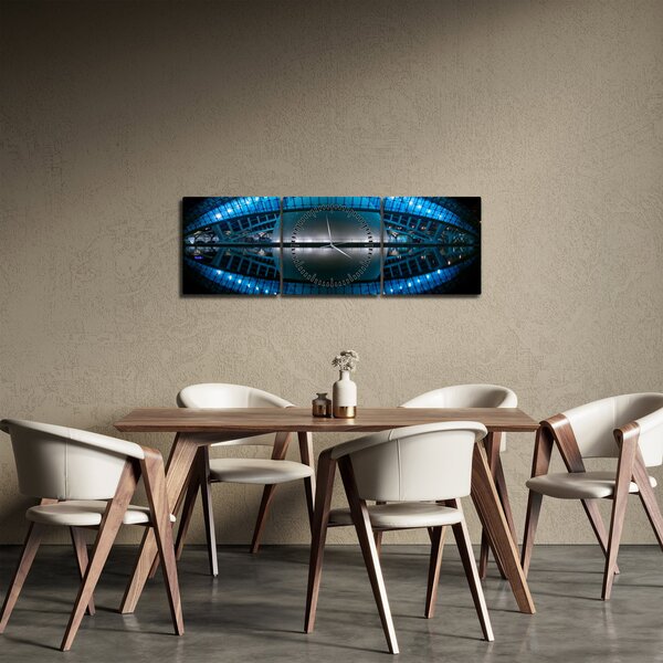Slika nogometnog stadiona (sa satom) (90x30 cm)