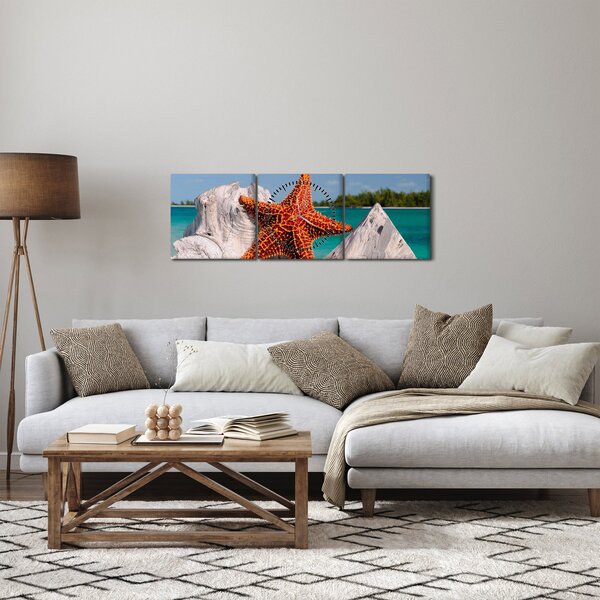 Slika morske zvijezde (sa satom) (90x30 cm)