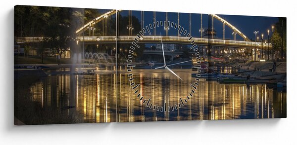 Slika mosta s fontanom (sa satom) (90x30 cm)