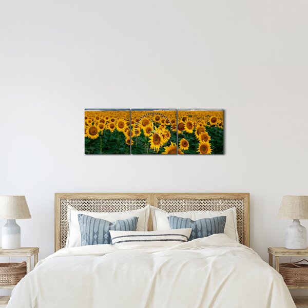 Slika polja suncokreta (sa satom) (90x30 cm)