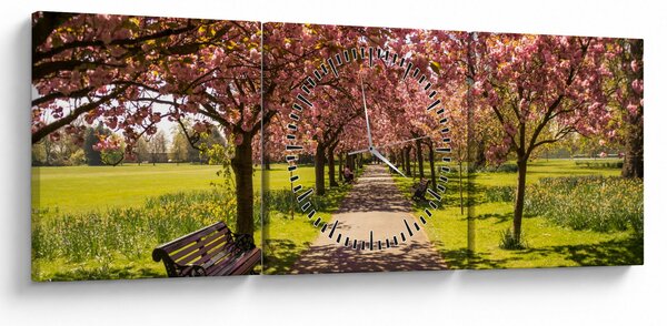 Slika - voćnjak trešanja (sa satom) (90x30 cm)