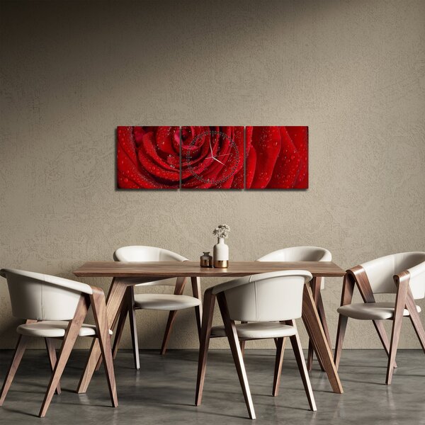 Slika - detalj ruže (sa satom) (90x30 cm)