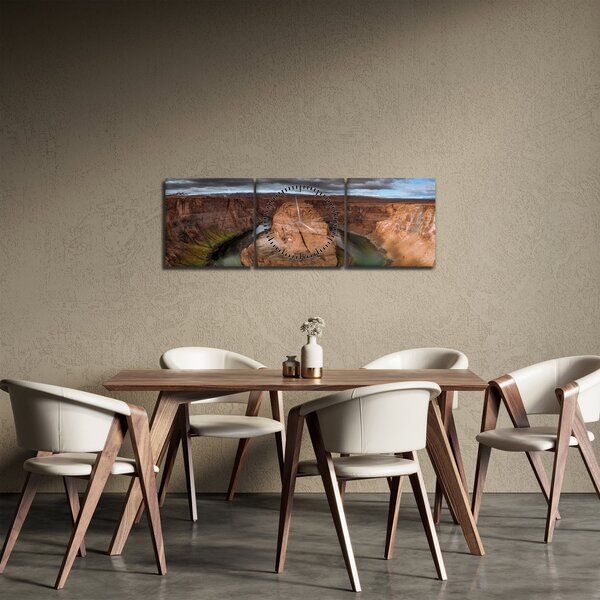 Slika jezera u litici (sa satom) (90x30 cm)