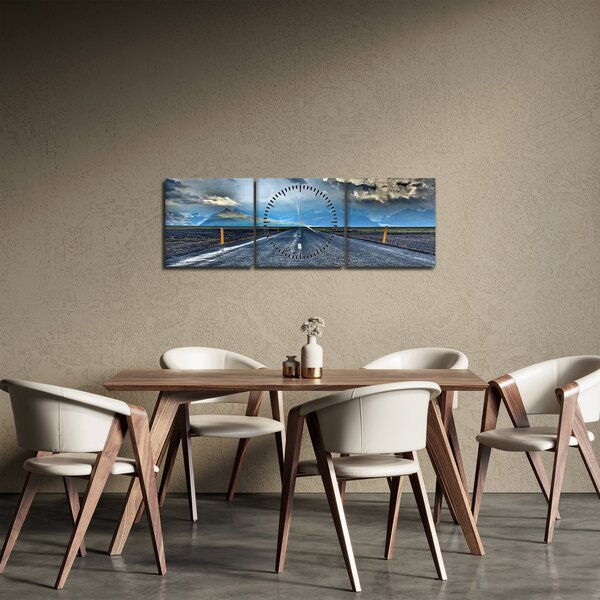 Slika ceste u oluji (sa satom) (90x30 cm)