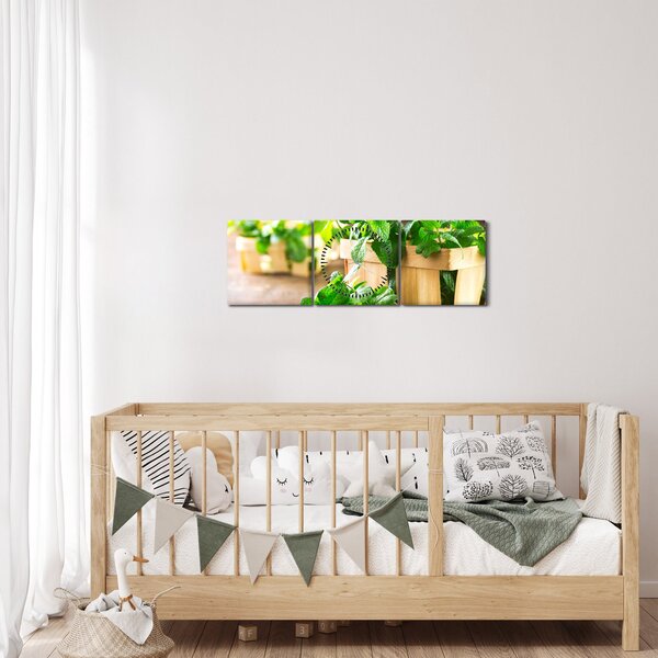 Slika svježe metvice (sa satom) (90x30 cm)