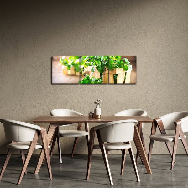 Slika svježe metvice (sa satom) (90x30 cm)