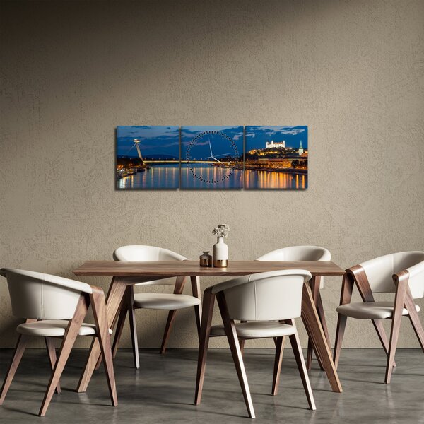 Slika Bratislave s dvorcem (sa satom) (90x30 cm)